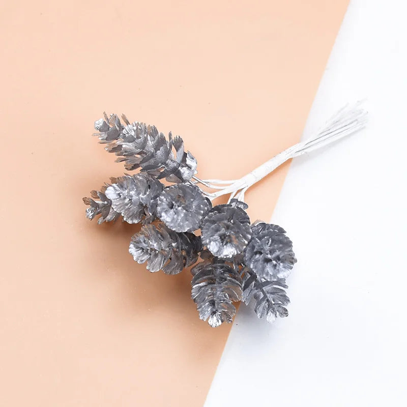 Artificial Pine Cone Branches Christmas & Wedding Decor 2/4pcs Artificial Decor Branch Babs 1 2 pcs