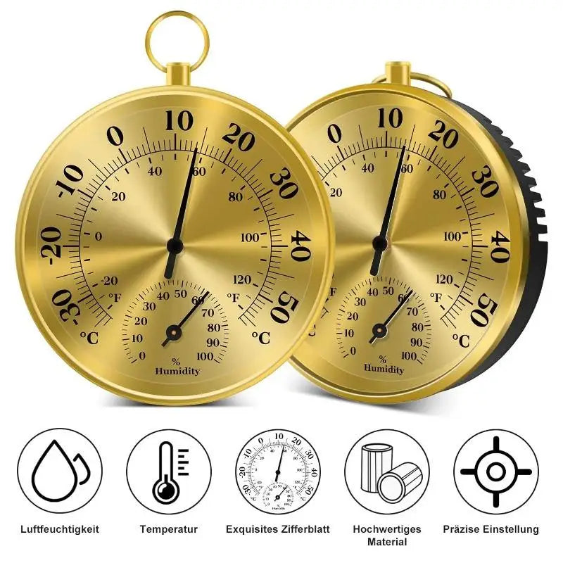 10CM Analog Wall Thermometer Hygrometer for Home & Garden Thermometer Hygrometer Babs