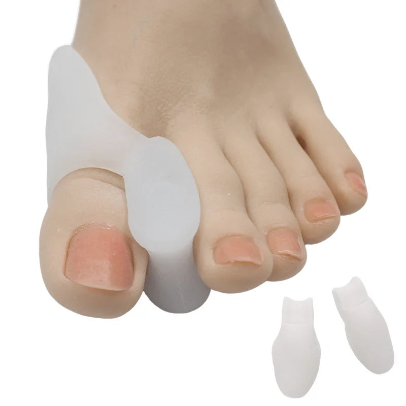 Silicone Toe Covers & Big Toe Separator – Unisex 1 Pair Silicone Toe Protector Babs WHITE