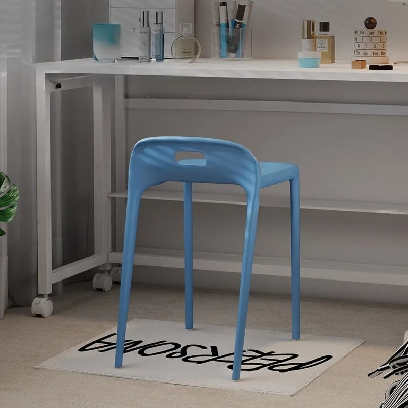 Modern Stackable Plastic Stool – Minimalist Bedroom & Living Room Stackable Plastic Stool Babs