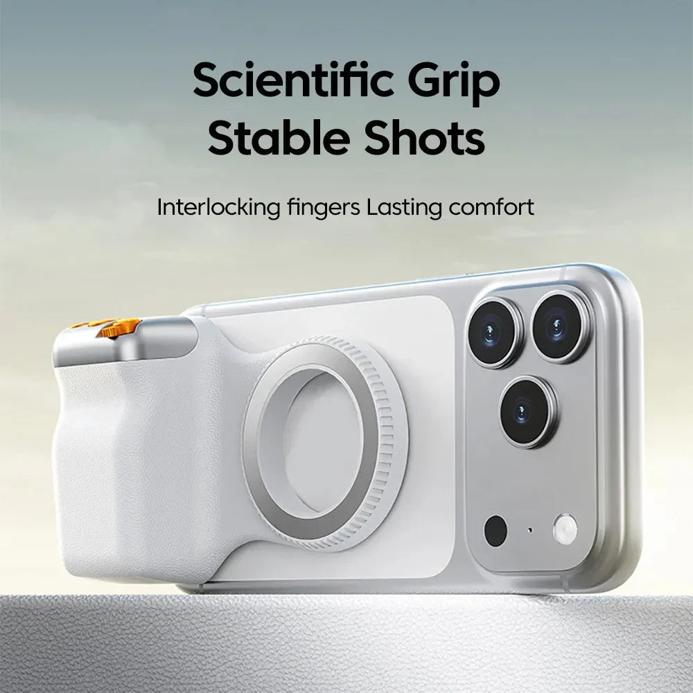 Magnetic Phone Camera Grip Bluetooth Remote Shutter & Zoom Smartphone Camera Grip Babs