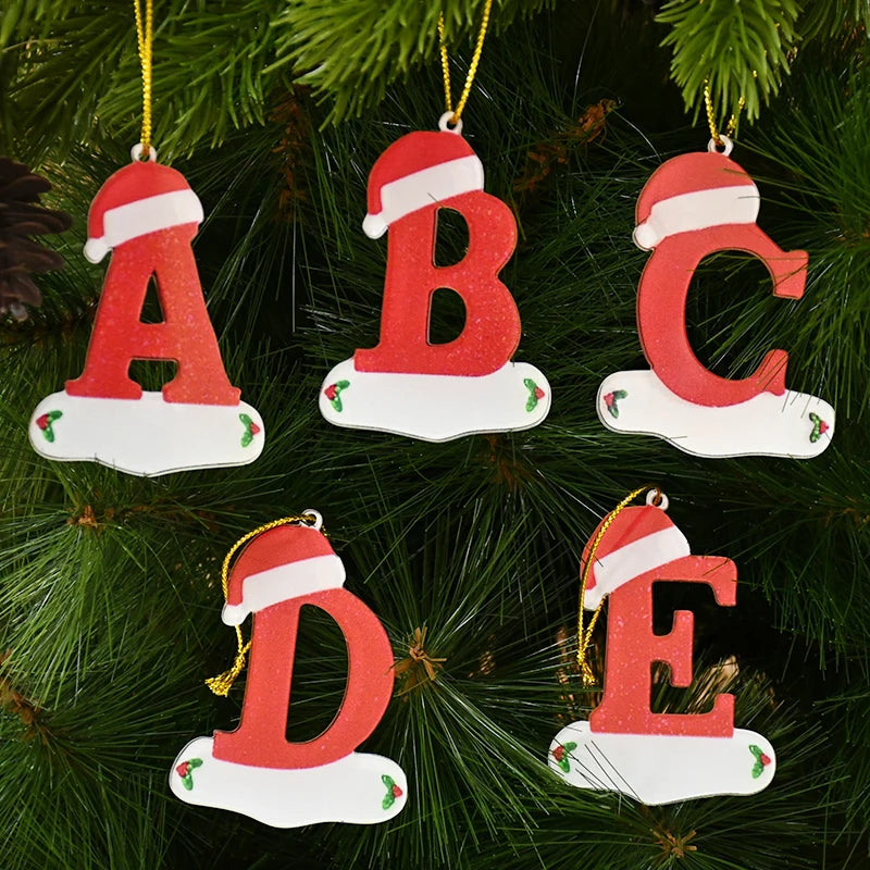 Christmas Acrylic Letter Pendants – Xmas Tree Ornaments 2024 Christmas Tree Ornament Babs
