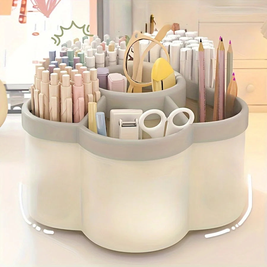 360° Rotating Pen Holder – Large Capacity Desk Organizer Rotating Desk Organizer Babs WHITE