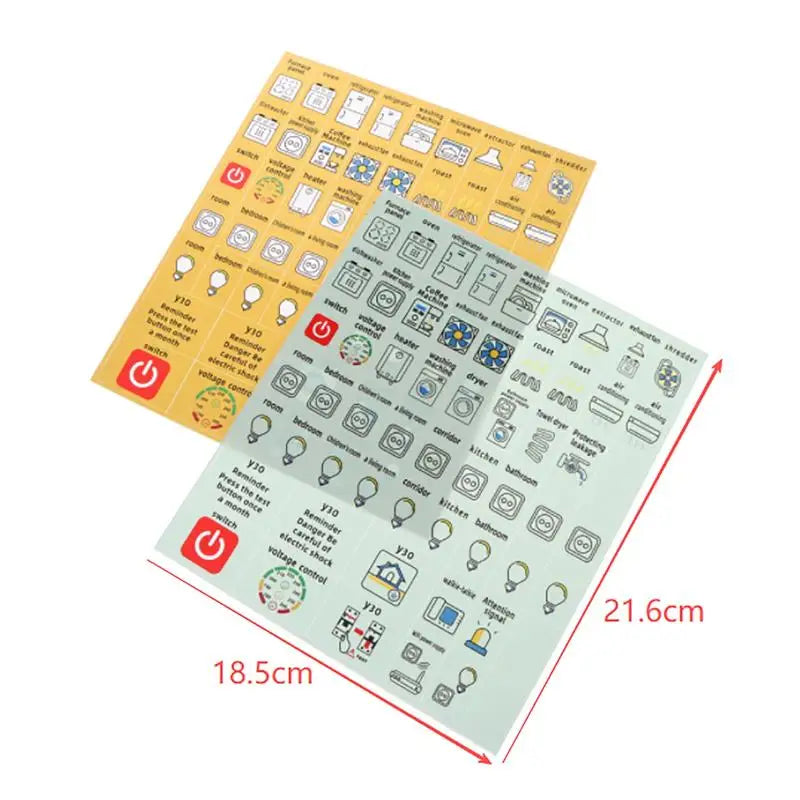 Circuit Breaker Panel Label Stickers – Waterproof PVC 2/5 Sheets Panel Label Stickers Babs