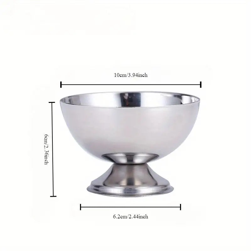Stainless Steel Dessert Bowl | Ice Cream & Salad Snack Cup Stainless Steel Bowl Babs
