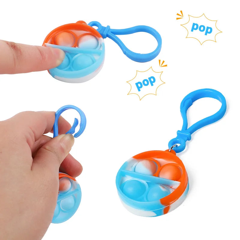 Mini Pop Keychain Fidget Toys 10/20Pcs – Kids Party Favors Fidget Toy Keychain Babs