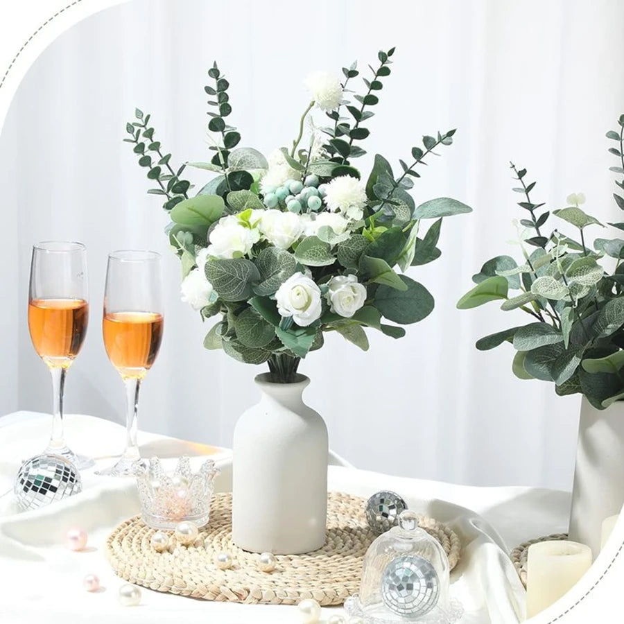 Artificial Eucalyptus Branches Faux Greenery – Wedding & Home Décor Artificial Greenery Branches Babs