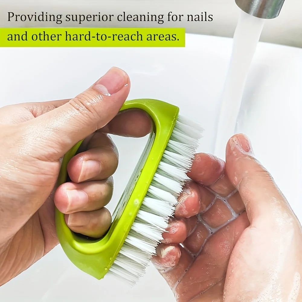 2PCS Heavy-Duty Nail Brush Hard Bristle Hand & Foot Scrub Nail Cleaning Brush Babs
