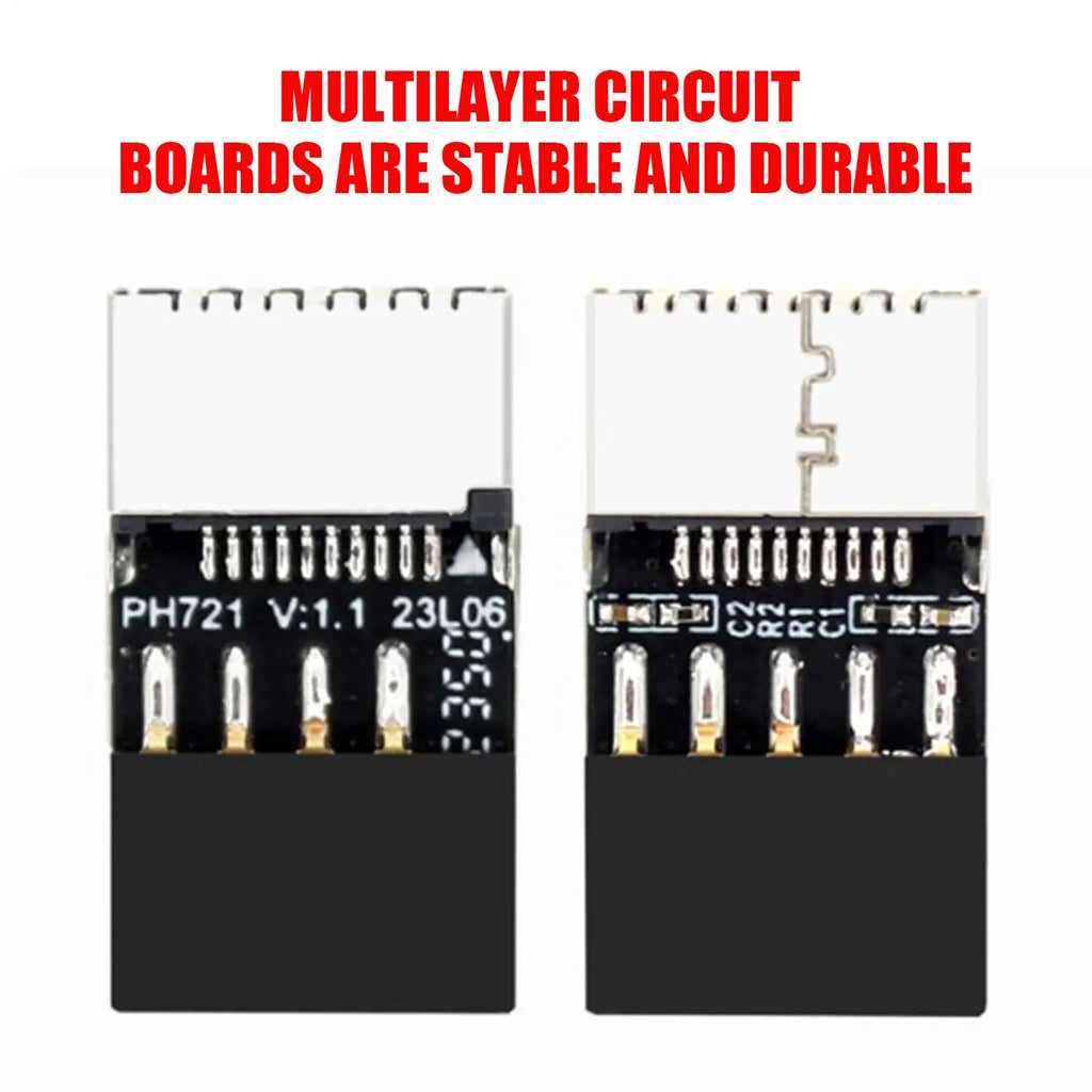 USB 2.0 9-Pin to Type-E Adapter for PC Front Panel USB-C Motherboard USB Adapter Babs