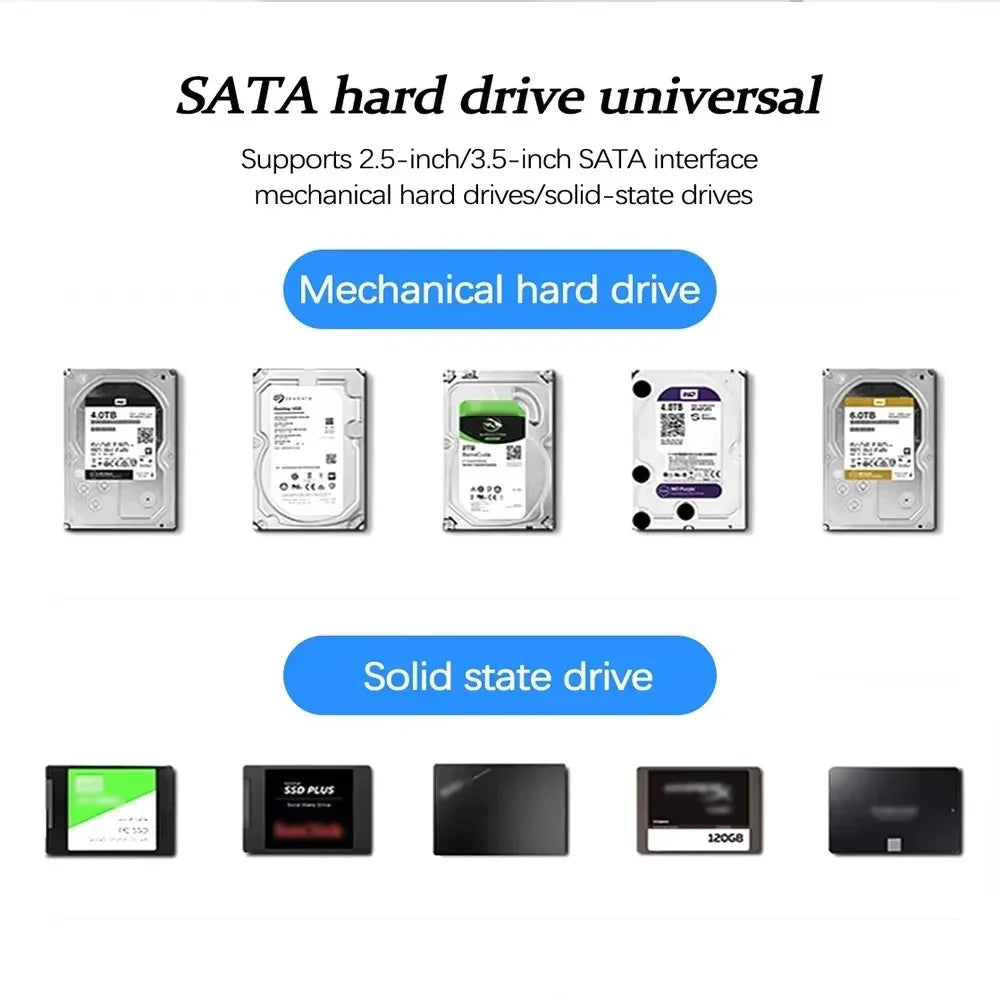 USB 3.0 External Hard Drive Enclosure 3.5/2.5" SATA HDD Case Hard Drive Enclosure Babs