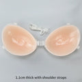 Silicone Invisible Adhesive Bra – Strapless & Backless for Women Adhesive Silicone Bra Babs 1.1cm with strap D