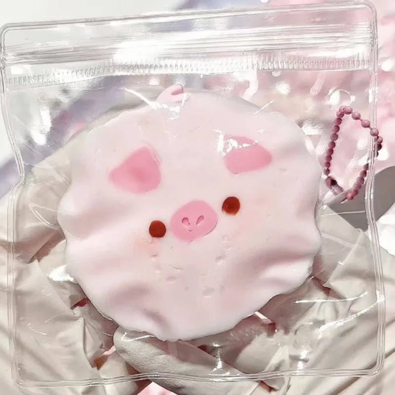 Kawaii Piggy Squeeze Toy – Soft Slow Rebound Bag Charm Squishy Fidget Toy Babs