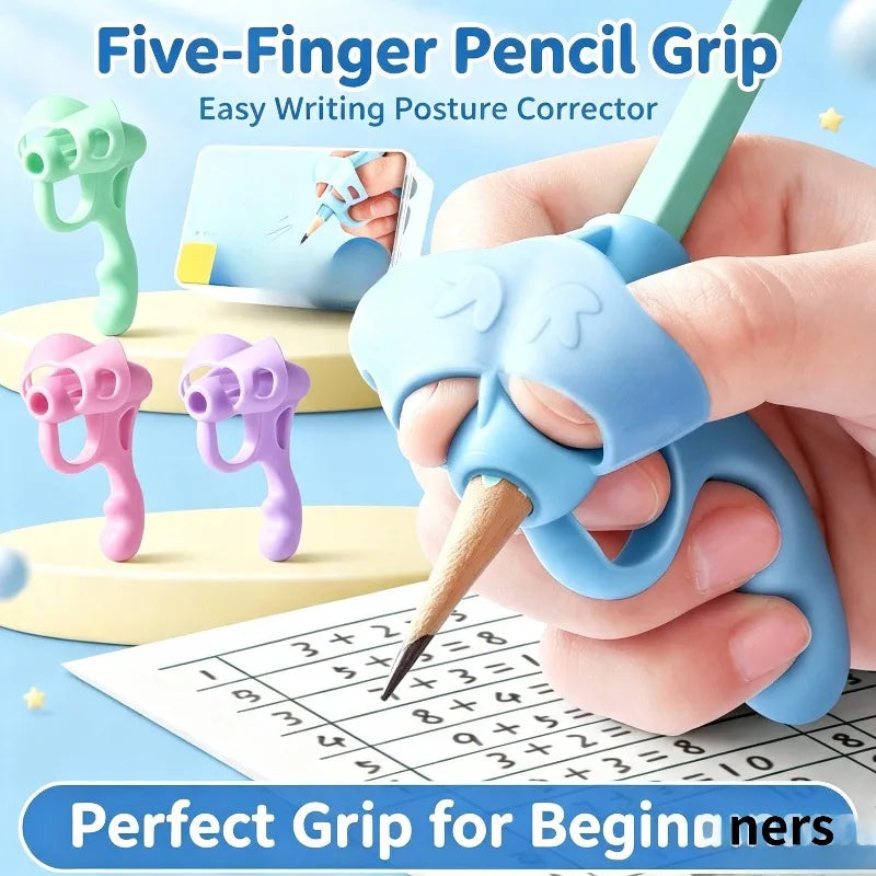Five Finger Pencil Grip Corrector for Kids Writing Training Pencil Grip Trainer Babs