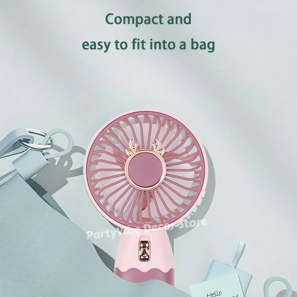 2-in-1 Portable Handheld Fan & Phone Stand USB Rechargeable Portable Mini Fan Babs