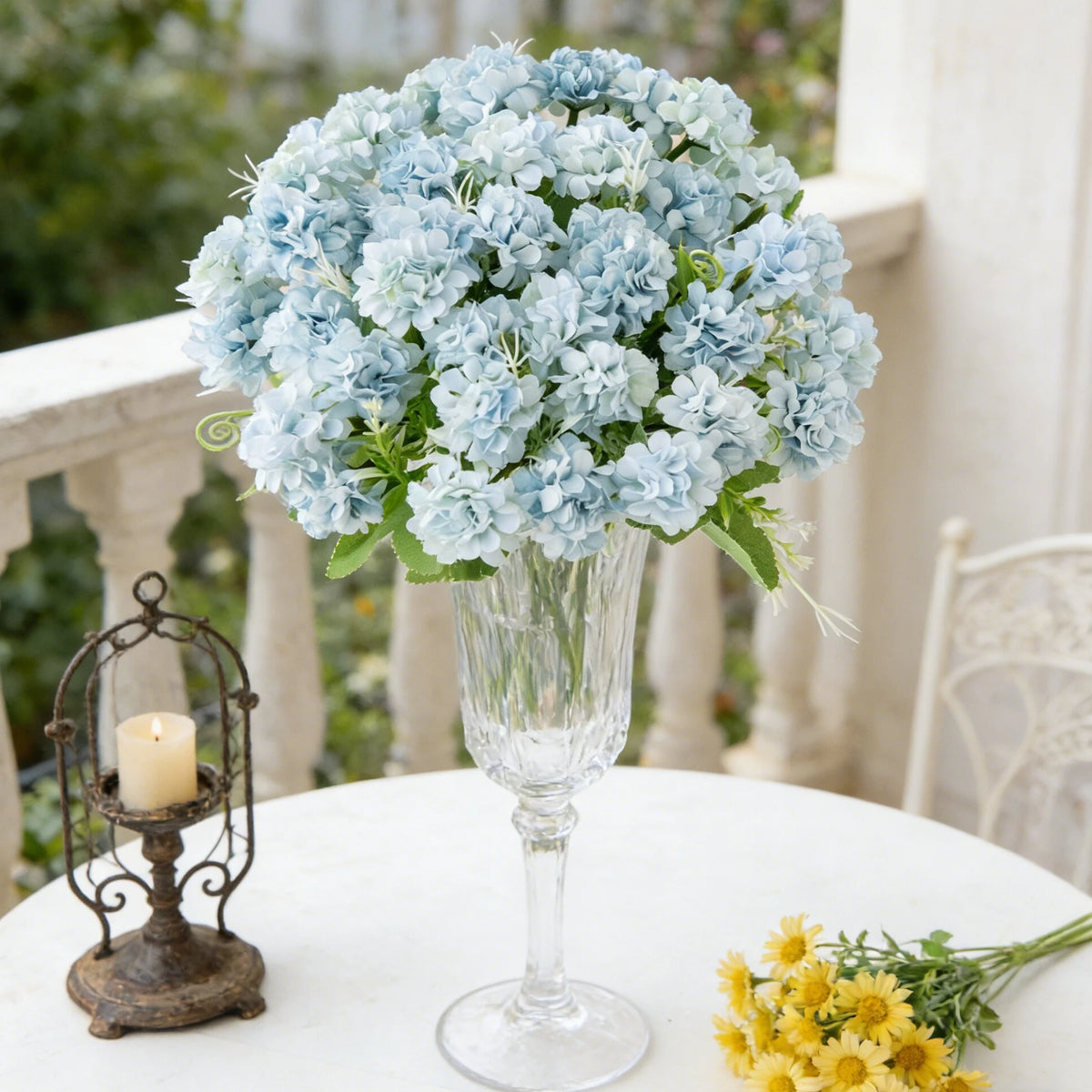 Silk Carnation Artificial Flower Bouquet – 5-Fork, 9 Blooms Artificial Flower Bouquet Babs
