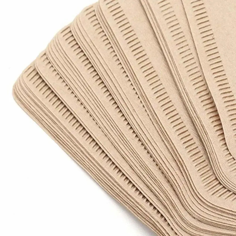Unbleached Coffee Filter Papers 40 Pcs – Natural Wood Pulp Coffee Filter Papers Babs