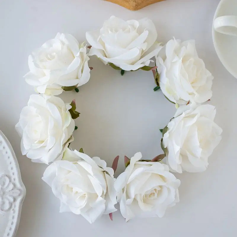 Silk Rose Flower Heads 5/10pcs – Wedding & DIY Decor Artificial Flower Heads Babs color 7 10 pcs