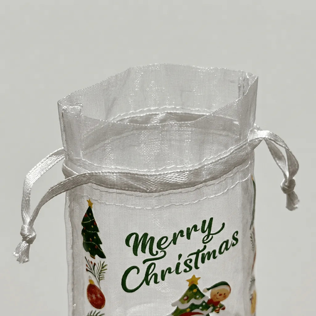 Christmas Organza Drawstring Bags – Mesh Gift Pouches Organza Gift Bags Babs