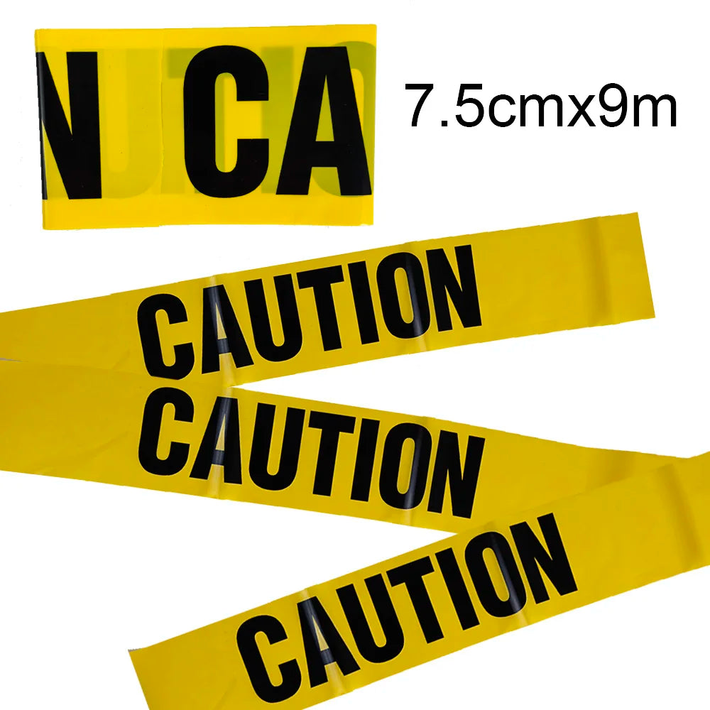 Halloween Skull Caution Warning Tape 7.5cm×9m – DIY Decor Halloween Caution Tape Babs 9M-F