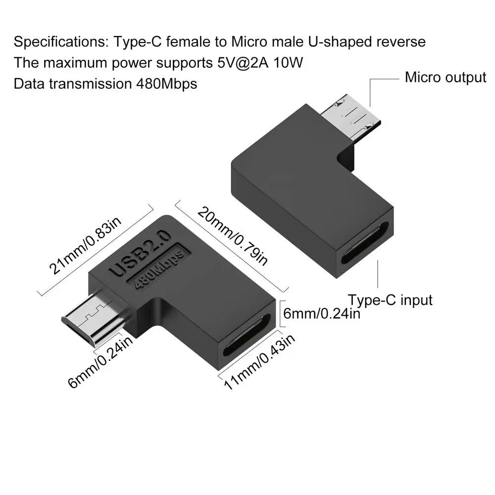 Type-C to Micro-USB Adapter | 480Mbps & 10W Fast Charging USB Adapter Babs 01