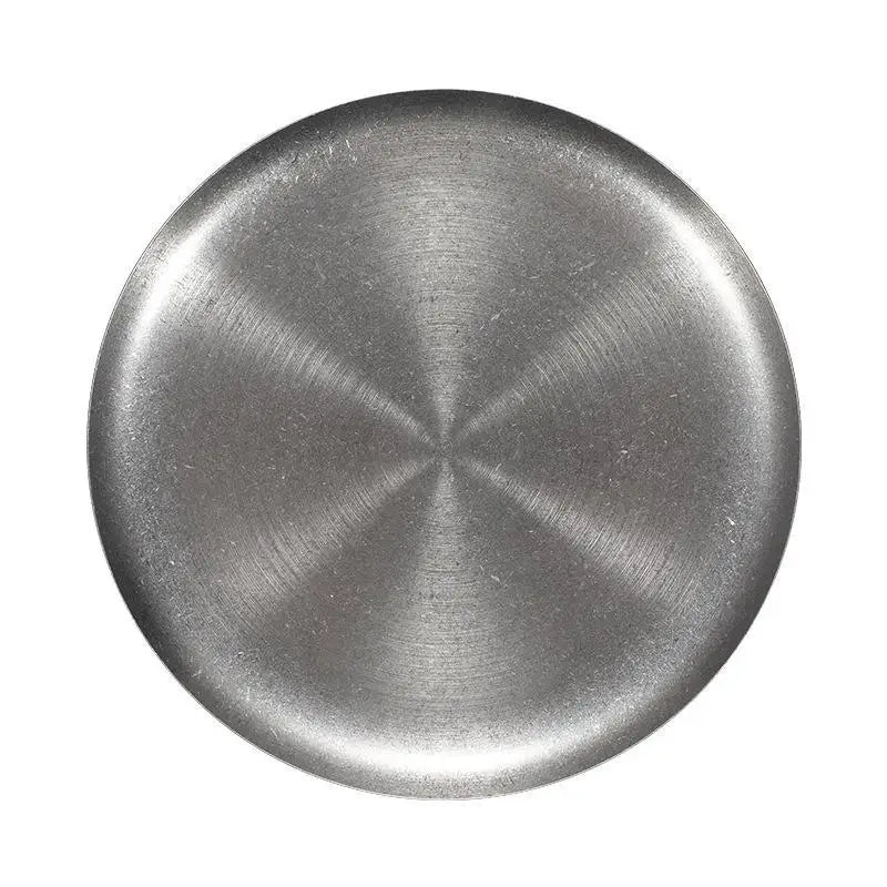 24CM 304 Stainless Steel Round Flat Plate – Sushi Tableware Stainless Steel Plate Babs 1pc