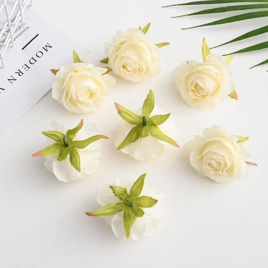 Silk Rose Artificial Flower Heads 30/100 Pcs – DIY & Decor Artificial Silk Flowers Babs