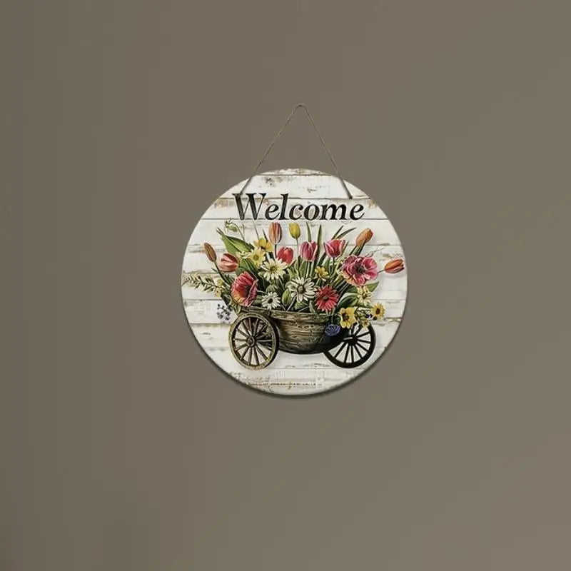 Wooden Floral Door Hanging Decoration – Courtyard Welcome Decor Door Hanging Decoration Babs
