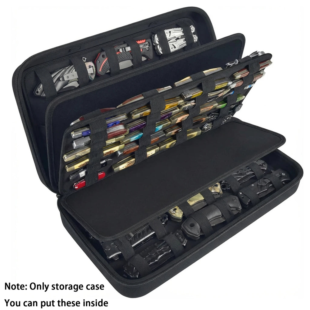 88-Slot Pocket Knife Display Case & Collection Organizer Knife Display Case Babs