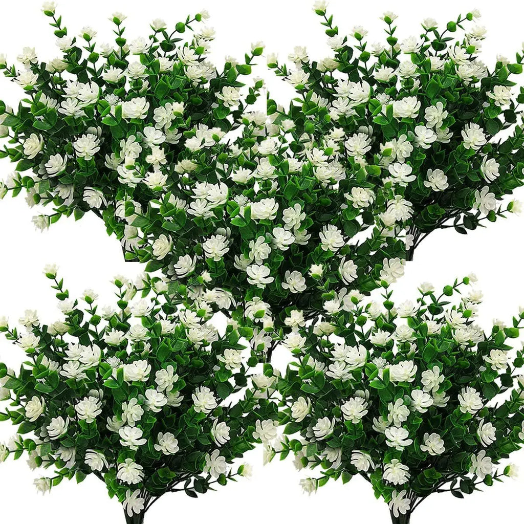 Artificial Eucalyptus & Baby's Breath Stems – 2/4 Pcs Set Artificial Flower Stems Babs