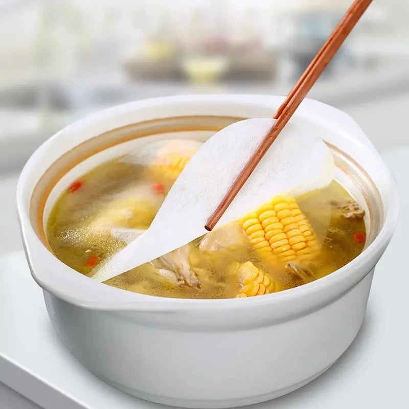 12-Pack Disposable Soup Oil Absorbing Paper | Kitchen Degreaser Soup Oil Absorber Babs