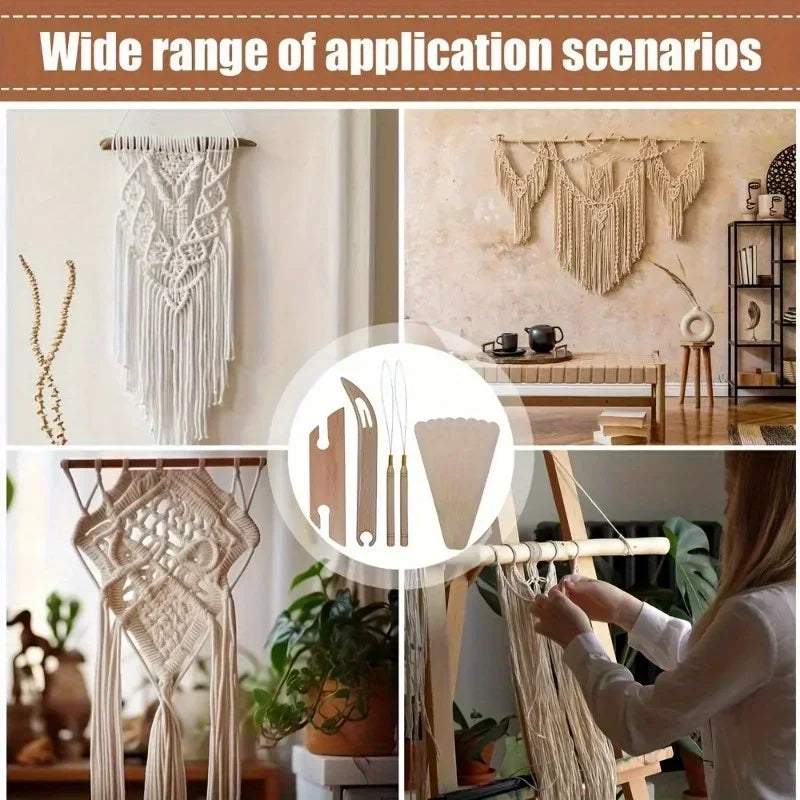 Beech Wood Inkle Weaving Shuttle Kit – 12-Piece Crafting Set Weaving Shuttle Kit Babs