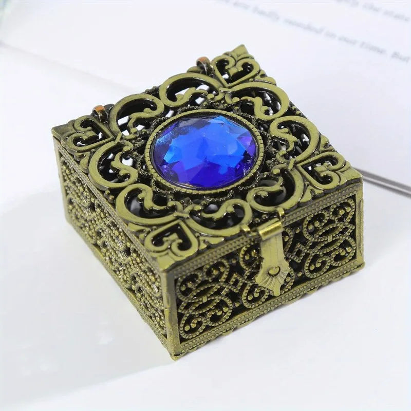 Rosary Bead Box – Metal Catholic Jewelry Storage Case | Vintage Jewelry Storage Box Babs bronze