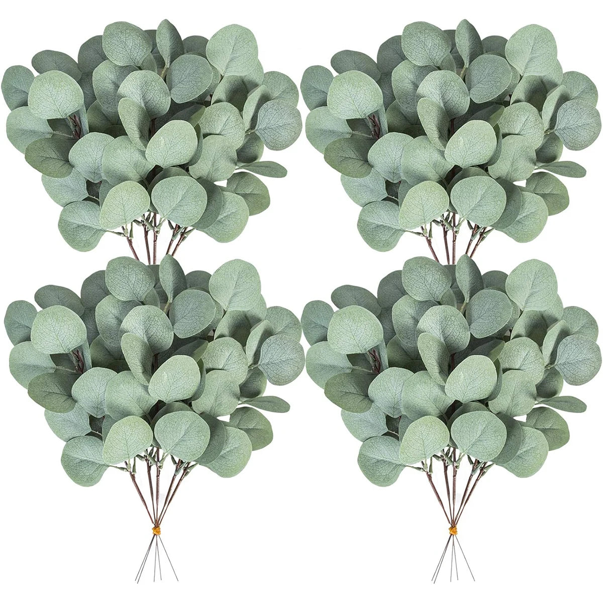 10PCS Silk Eucalyptus Artificial Leaves – Wedding & Home Decor Artificial Leaf Stems Babs