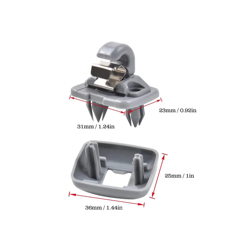 Gray Sun Visor Hook Clip for Audi A3 A4 A5 Q3 Q5 | 8U0857562A Sun Visor Clip Babs