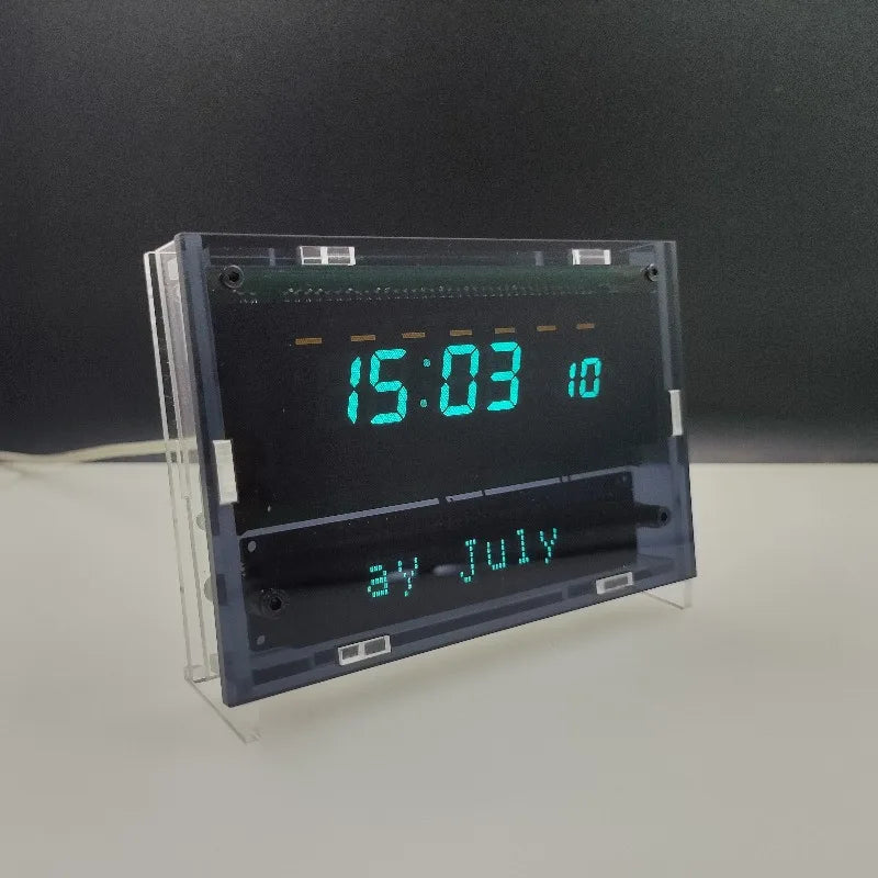 VFD WiFi Smart Desk Clock – Dual Display, Calendar & Auto Sync Smart Desk Clock Babs