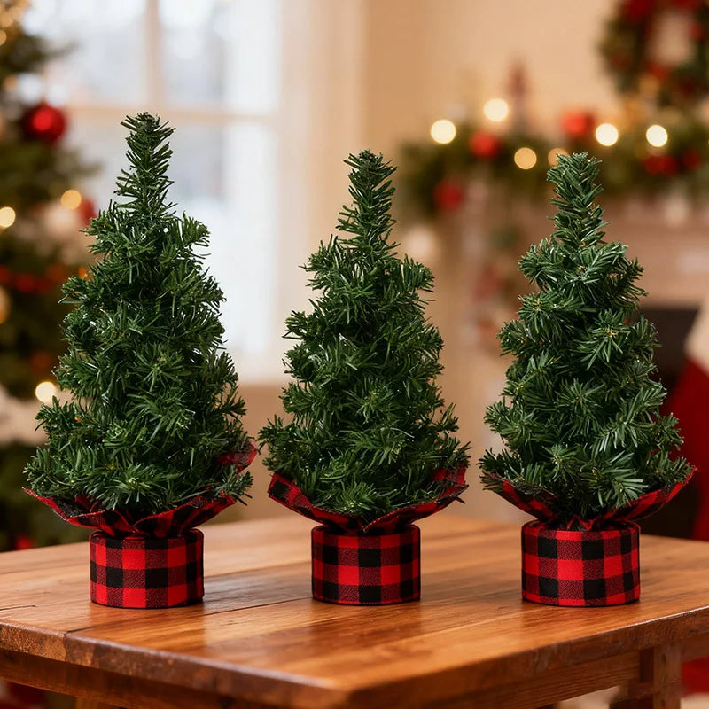 Artificial Mini Christmas Tree 15–30cm Tabletop Pine Decor Mini Christmas Tree Babs