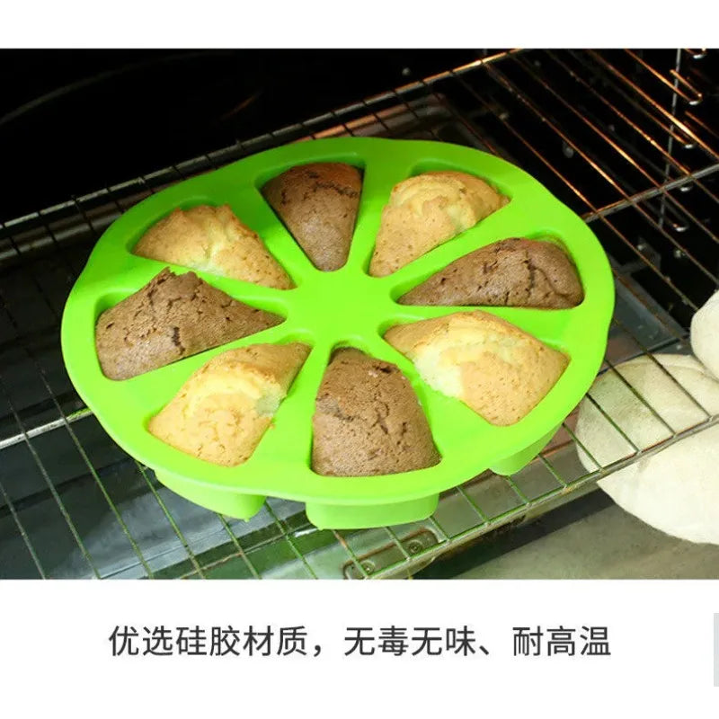 8-Hole Orange Shaped Silicone Cake & Pizza Baking Mold Silicone Baking Mold Babs