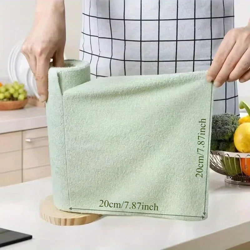 4-Meter Reusable Microfiber Kitchen Cleaning Cloth Roll Microfiber Cloth Roll Babs