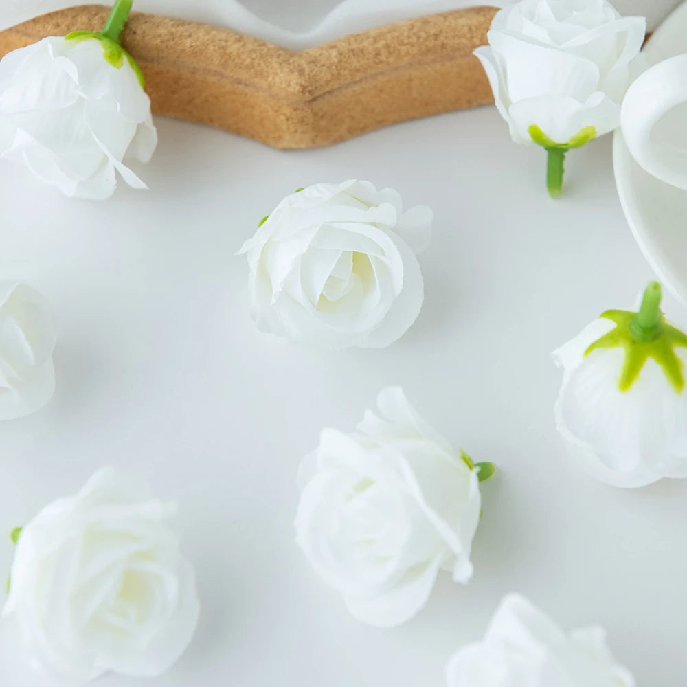 Silk Rose Heads 5/10Pcs – Wedding & Home Décor DIY Flowers Artificial Silk Flowers Babs
