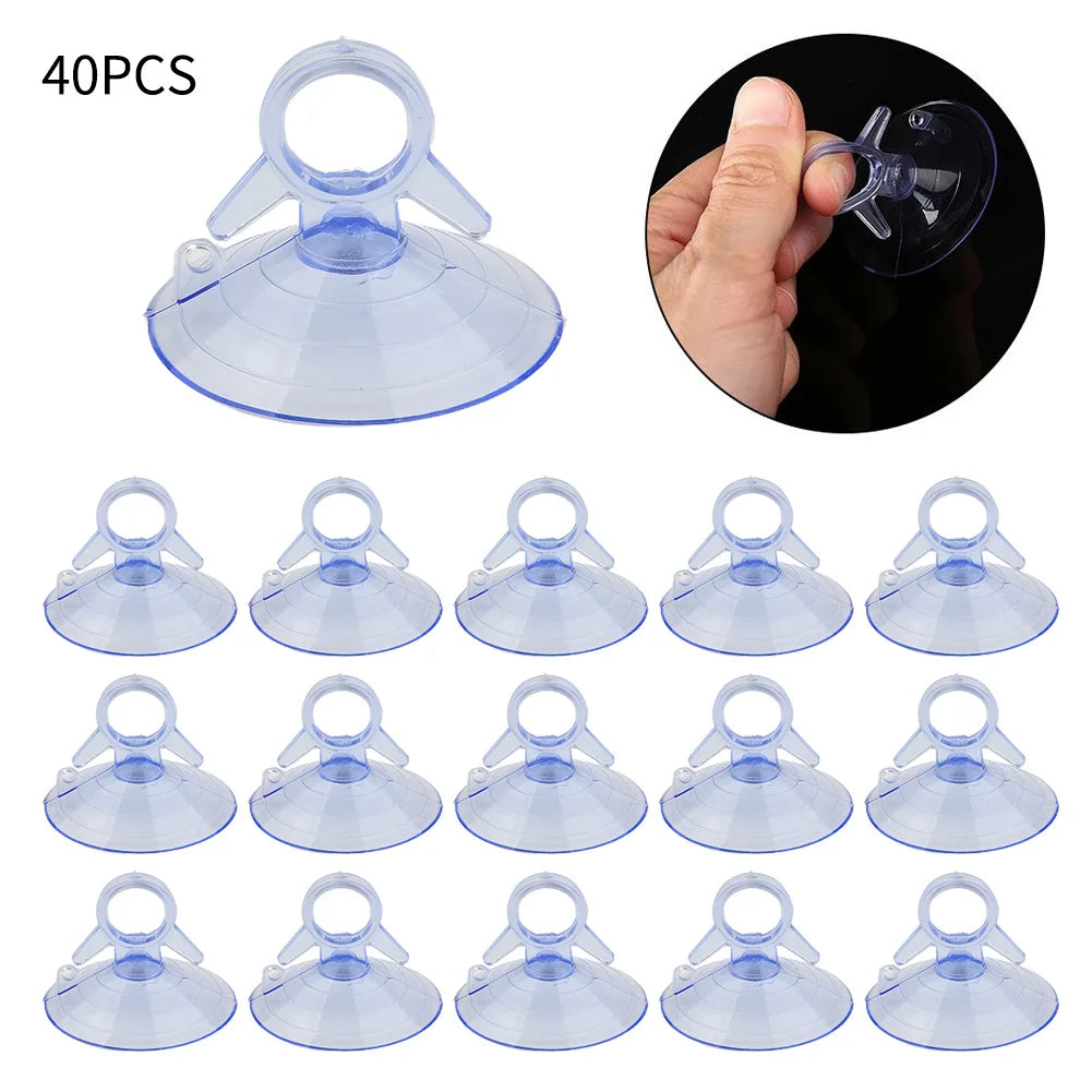 40Pcs 45mm Clear PVC Suction Cups – Heavy-Duty Plastic Suckers Suction Cup Set Babs Default Title