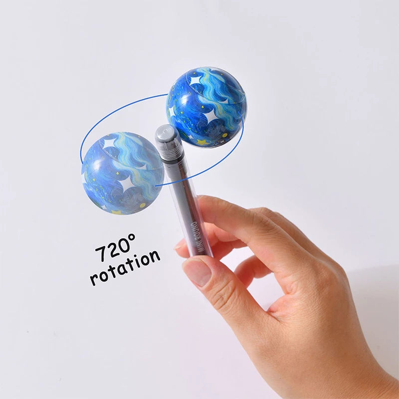 Rotating Planet Spinning Gel Pen | Fun Student Stationery Spinning Gel Pen Babs
