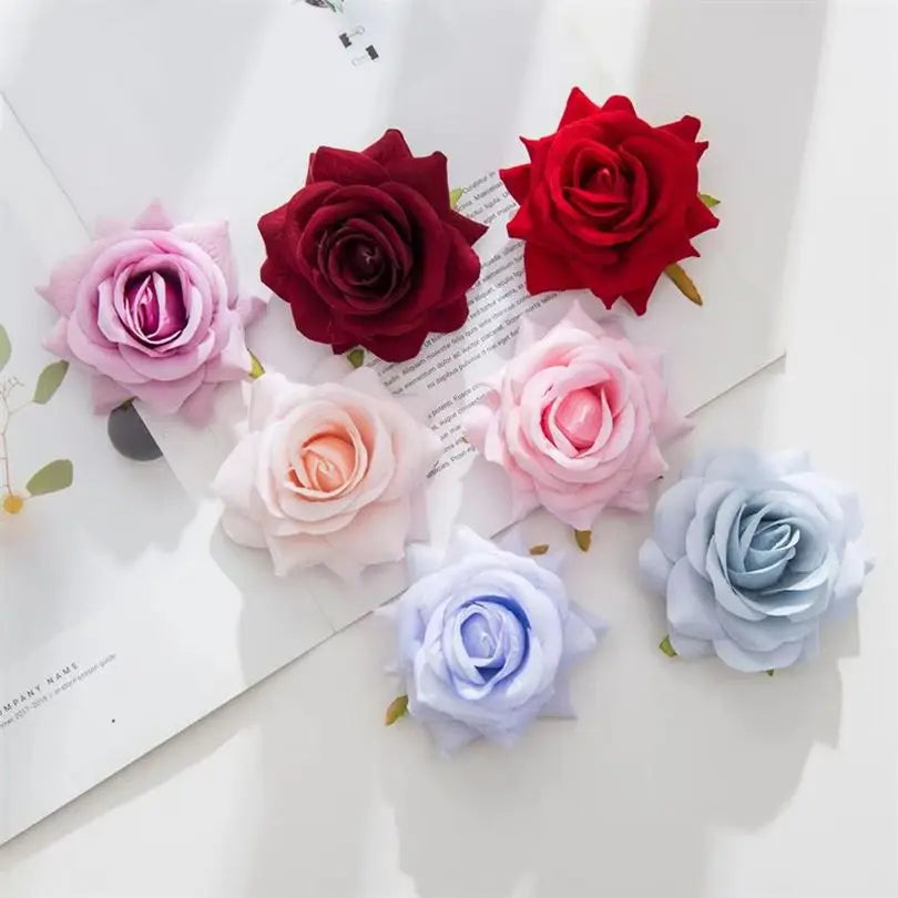 Silk Artificial Rose Flower Heads – Wedding & Home Décor Artificial Flower Heads Babs