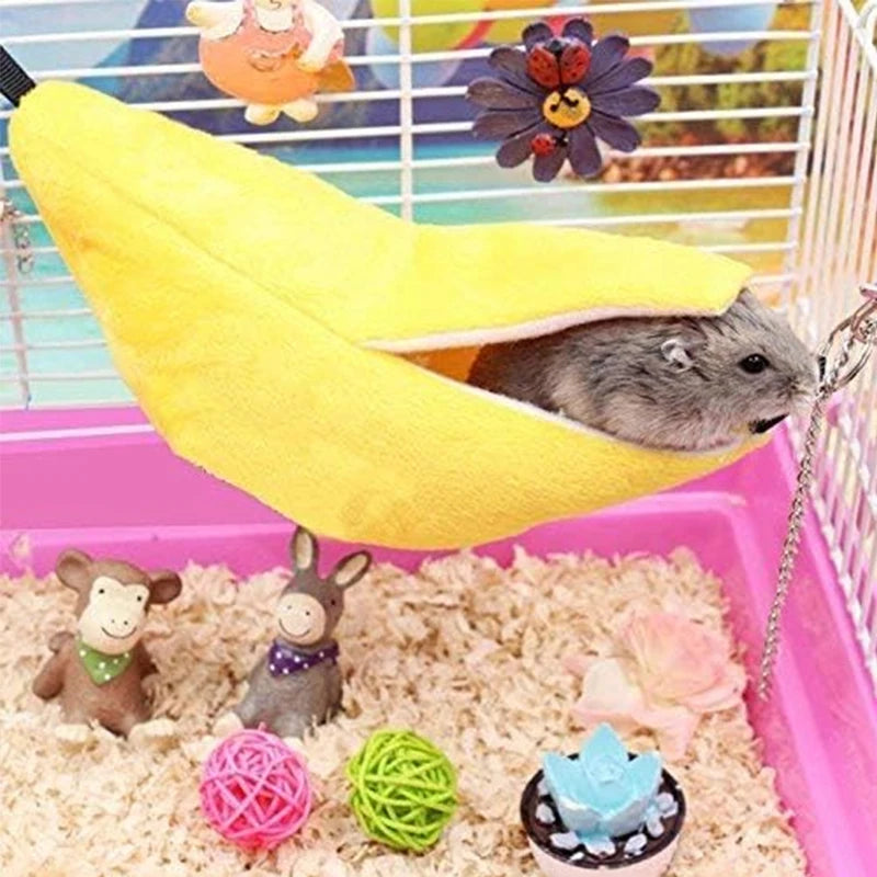 Banana Hammock Bed for Hamsters, Sugar Gliders & Small Pets Small Pet Hammock Bed Babs