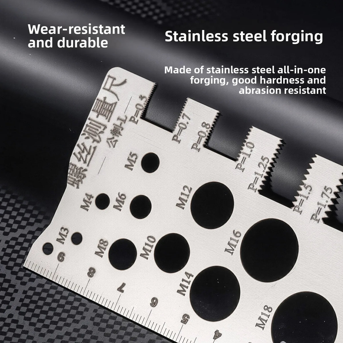 M3-M18 Stainless Steel Thread Checker & Screw Pitch Gauge Thread Pitch Gauge Babs