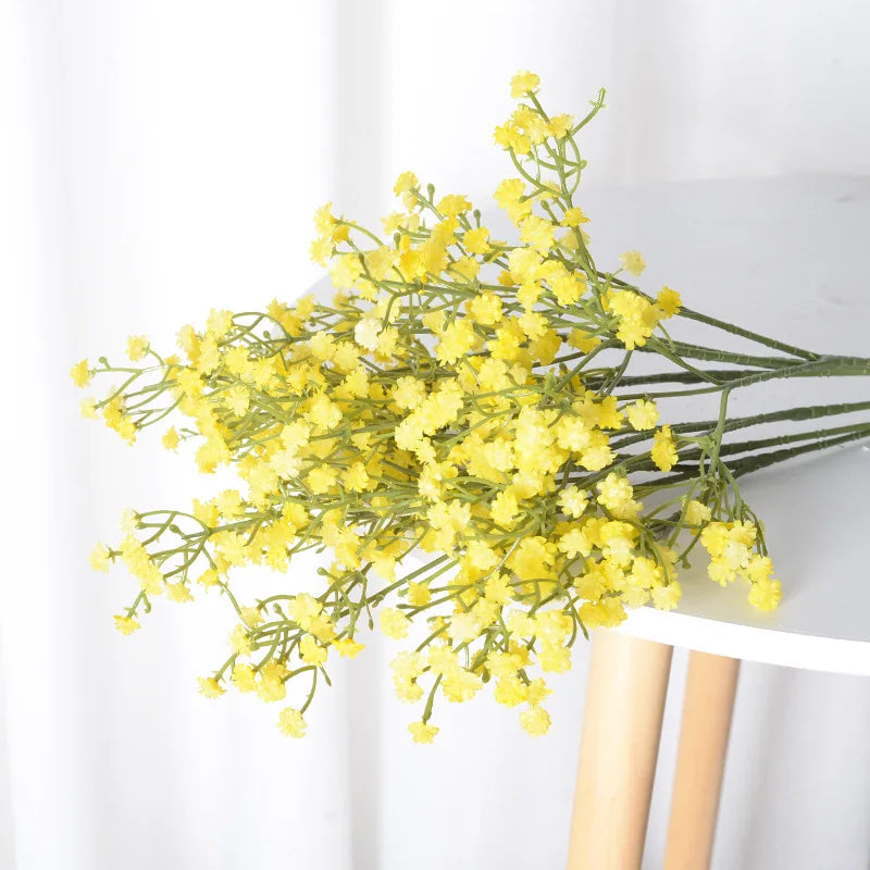 52cm Artificial Star Flower Bouquet Blue & White Wedding Decor Artificial Flower Bouquet Babs Yellow