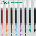 17-Pc Liquid Ink Rollerball Pens Set | 0.5mm Quick-Dry Needle Tip Rollerball Pen Set Babs Random Color 17PCS