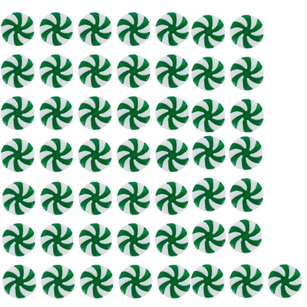 30/50pcs 3D Christmas Candy Ornaments – 4 Color Xmas Tree Pendants Christmas Tree Ornaments Babs green-50pcs 0.98inch