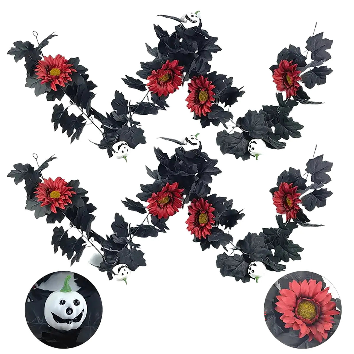 Halloween Maple Leaf Rattan Vine – Door & Wall Décor Halloween Vine Decor Babs D One Size