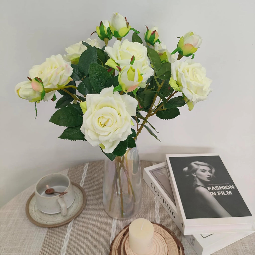 Artificial Silk Rose Bouquet – Wedding & Home Table Decor Artificial Silk Flowers Babs