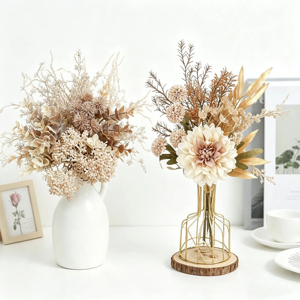 Silk Artificial Peony Dahlia Flowers – Wedding & Home Decor Artificial Silk Flowers Babs